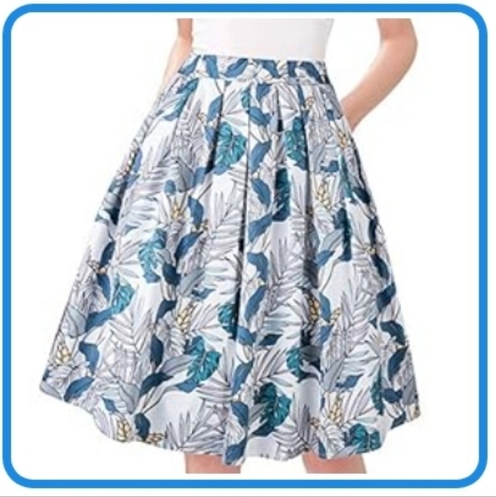 A Line printed skirt
